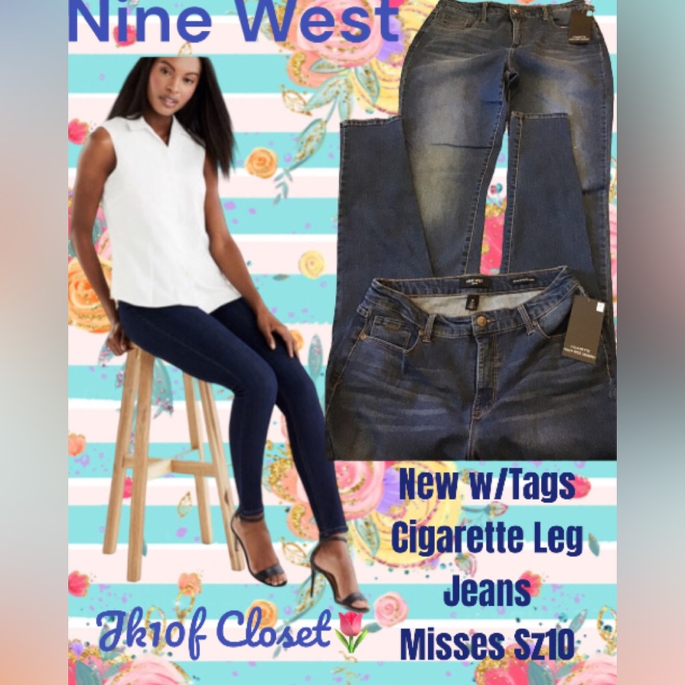 LOWEST🌺 NWT JONES NY Sz10 CIGARETTE LEG JEANS